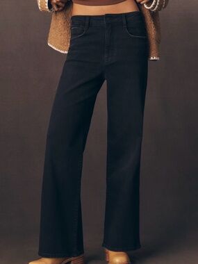 Anthropologie High-Rise Wide Leg Women's Jeans - Black